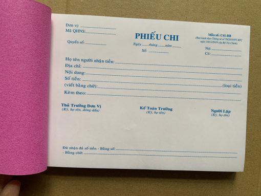 Phiếu chi 2 liên - 12.5 x 18.5 cm ( 90 tờ )