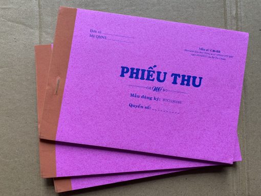 Phiếu thu 1 liên - 12.5x18.5 cm ( 40 tờ)