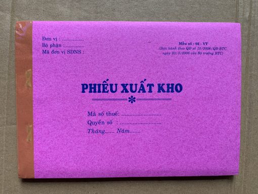 Phiếu xuất kho 3 liên - 12.5 x 18.5 cm ( 90 tờ )