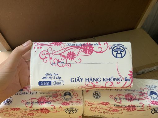 Giấy lụa hàng không (Giấy rút) 400 tờ / 3 lớp