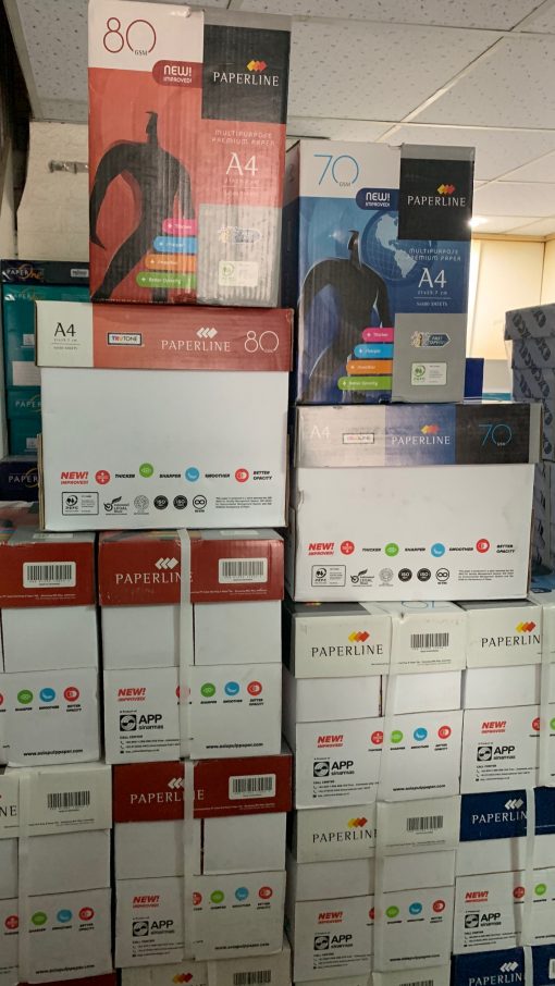 THÙNG 5 RAM Giấy A4 PAPERLINE định lượng 70gsm / 80gsm